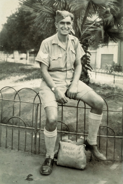 Harry in army attire - c. 1939 to 1945
