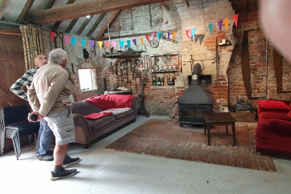 the brick work on the floor shows the site of the Forge in the workshop